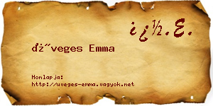 Üveges Emma névjegykártya