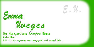 emma uveges business card